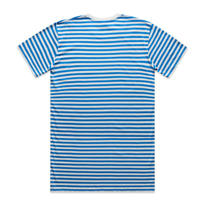 Staple Stripe Tee Natural/Mid Blue - Back