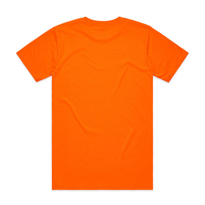 Block Safety Tee (5XL) Safety Orange - Back