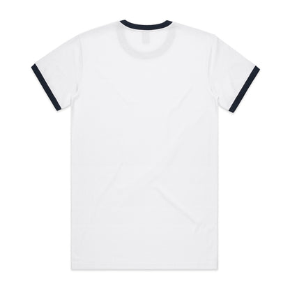 Staple Ringer Tee White/Navy - Back