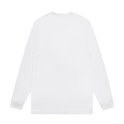 Block L/S Tee White - Back