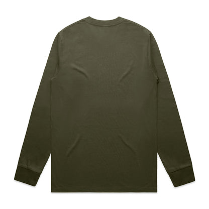 Classic L/S Tee (5XL) Army - Back