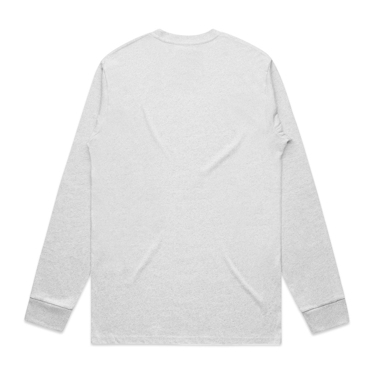 Classic L/S Tee (5XL) White Marle - Back
