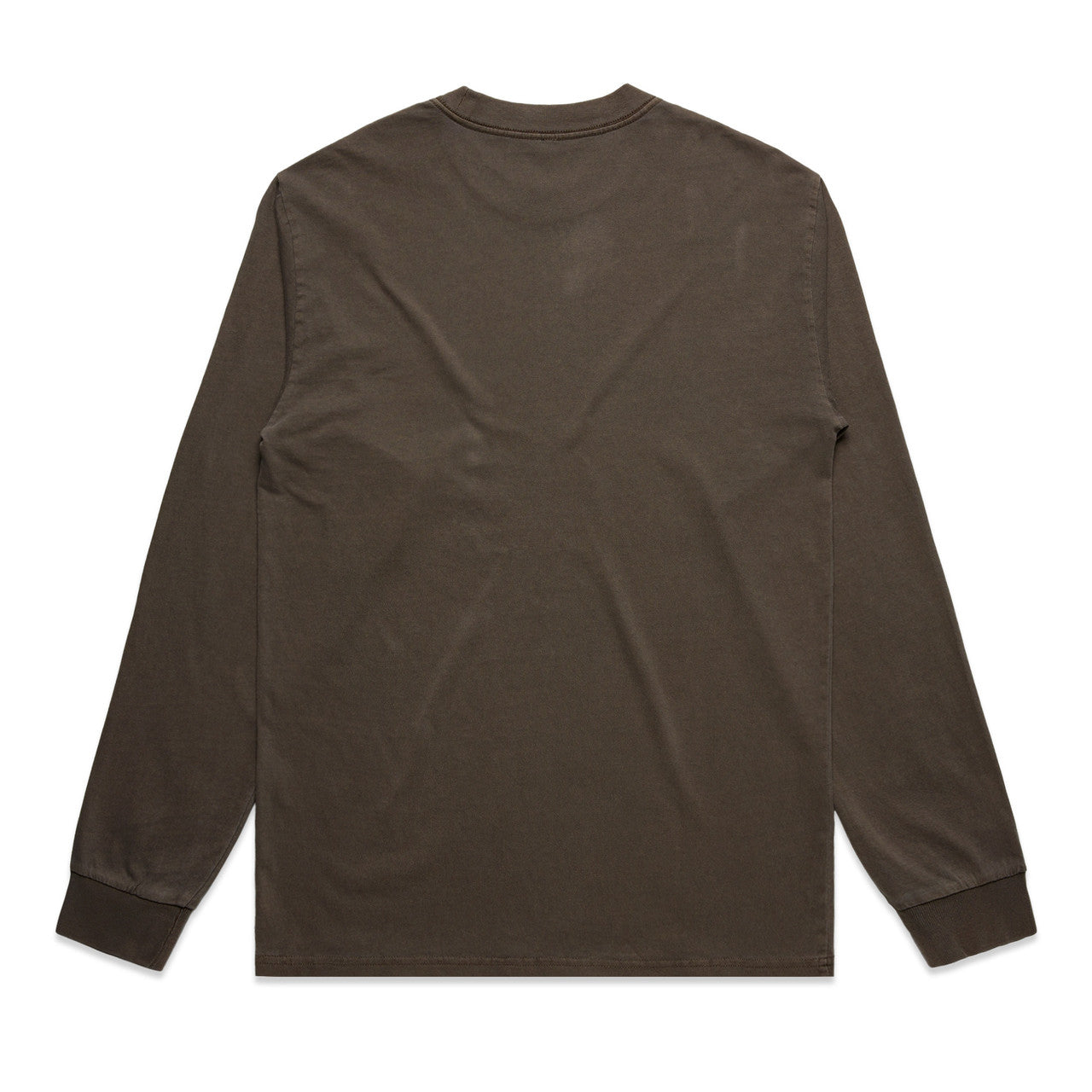 Heavy Faded L/S Tee Faded Brown - Back
