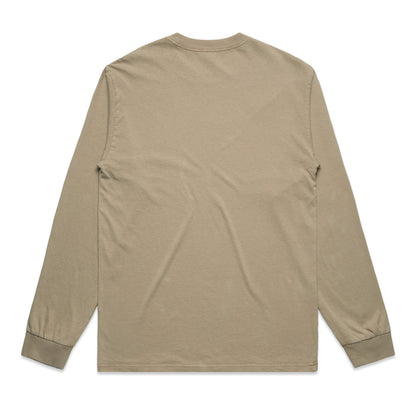 Heavy Faded L/S Tee Faded Khaki - Back