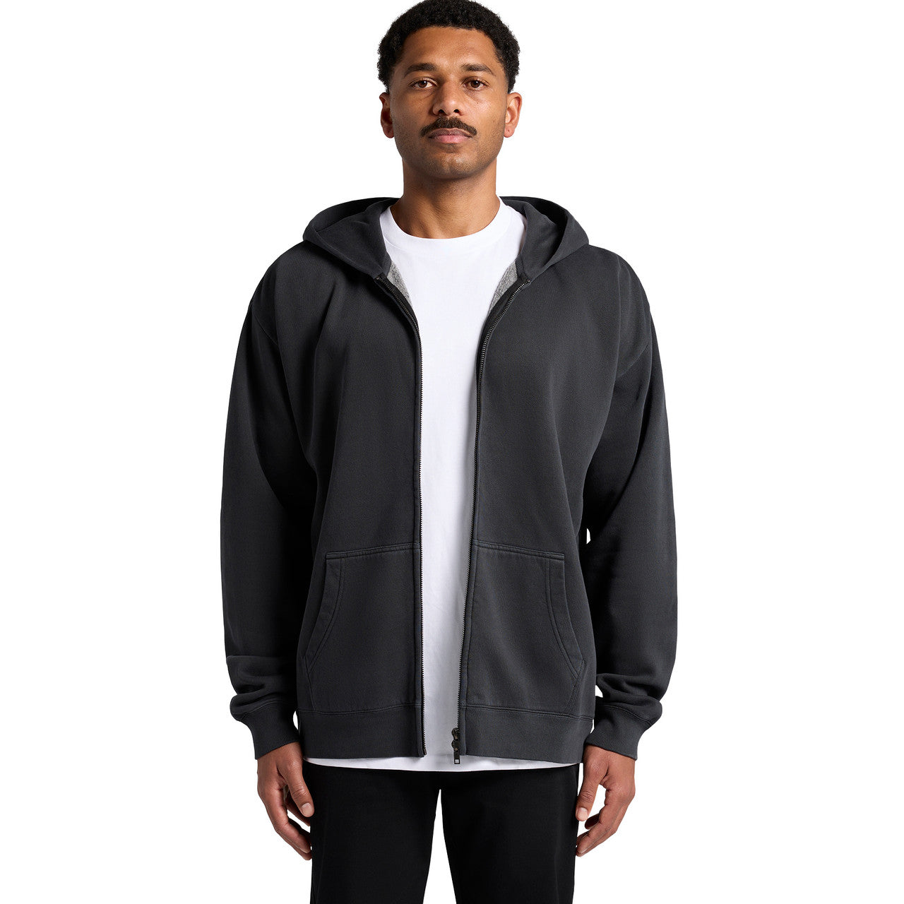 Relax Faded Zip Hood Front