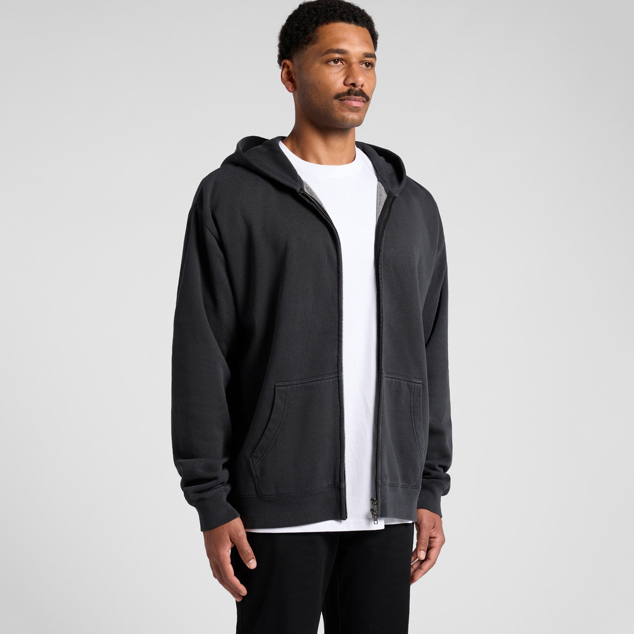 Relax Faded Zip Hood Turn