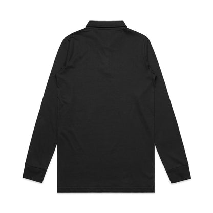 Chad L/S Polo Black - Back