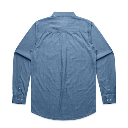 Blue Denim Shirt Denim Blue - Back