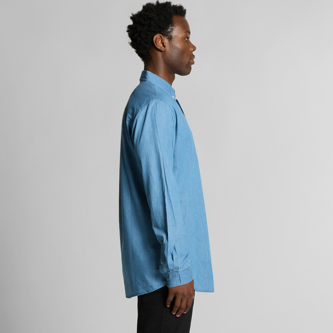 Blue Denim Shirt Side