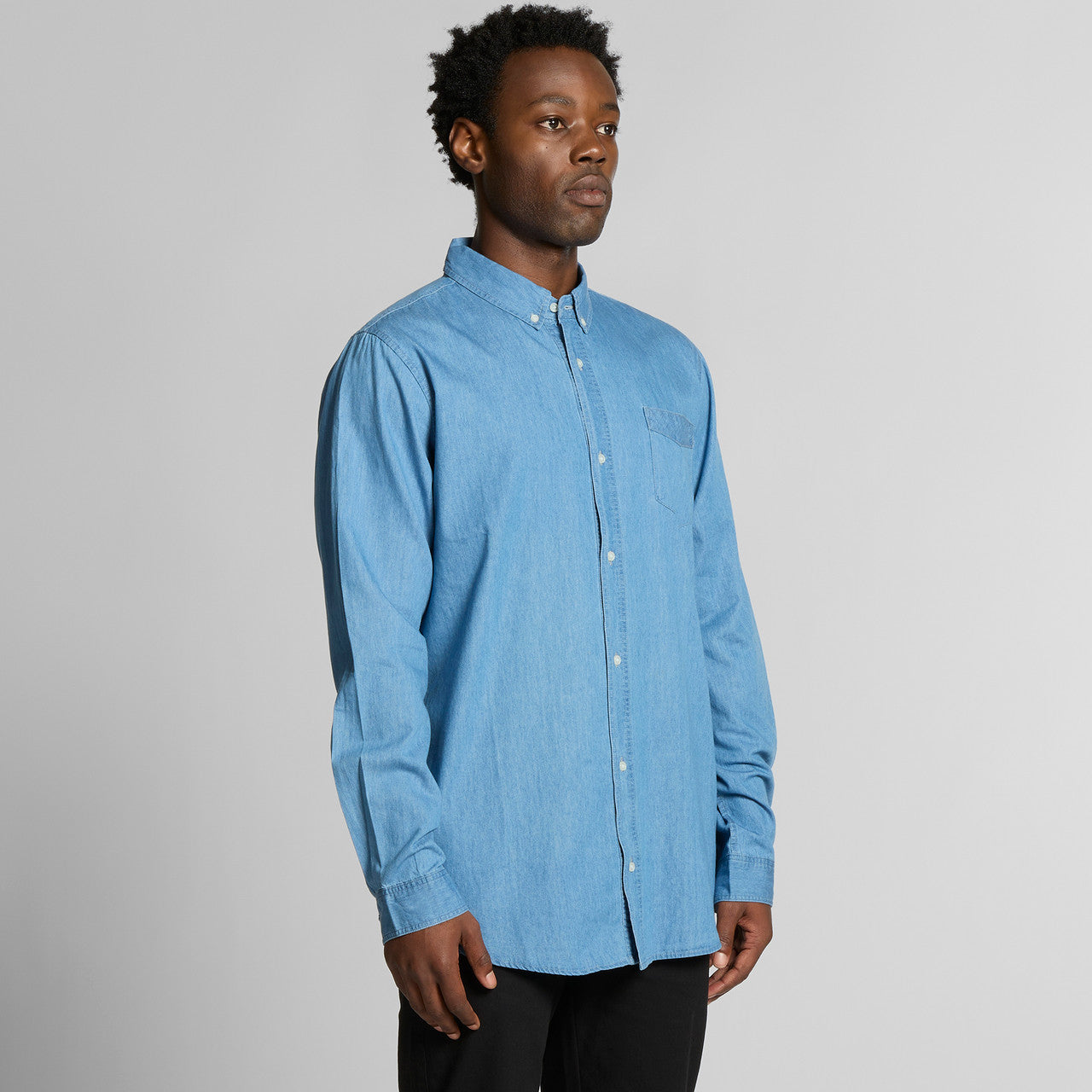 Blue Denim Shirt Turn