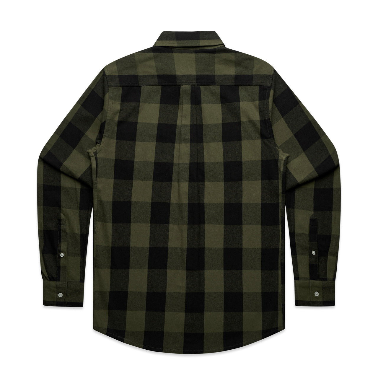 Check Shirt Black/Army - Back