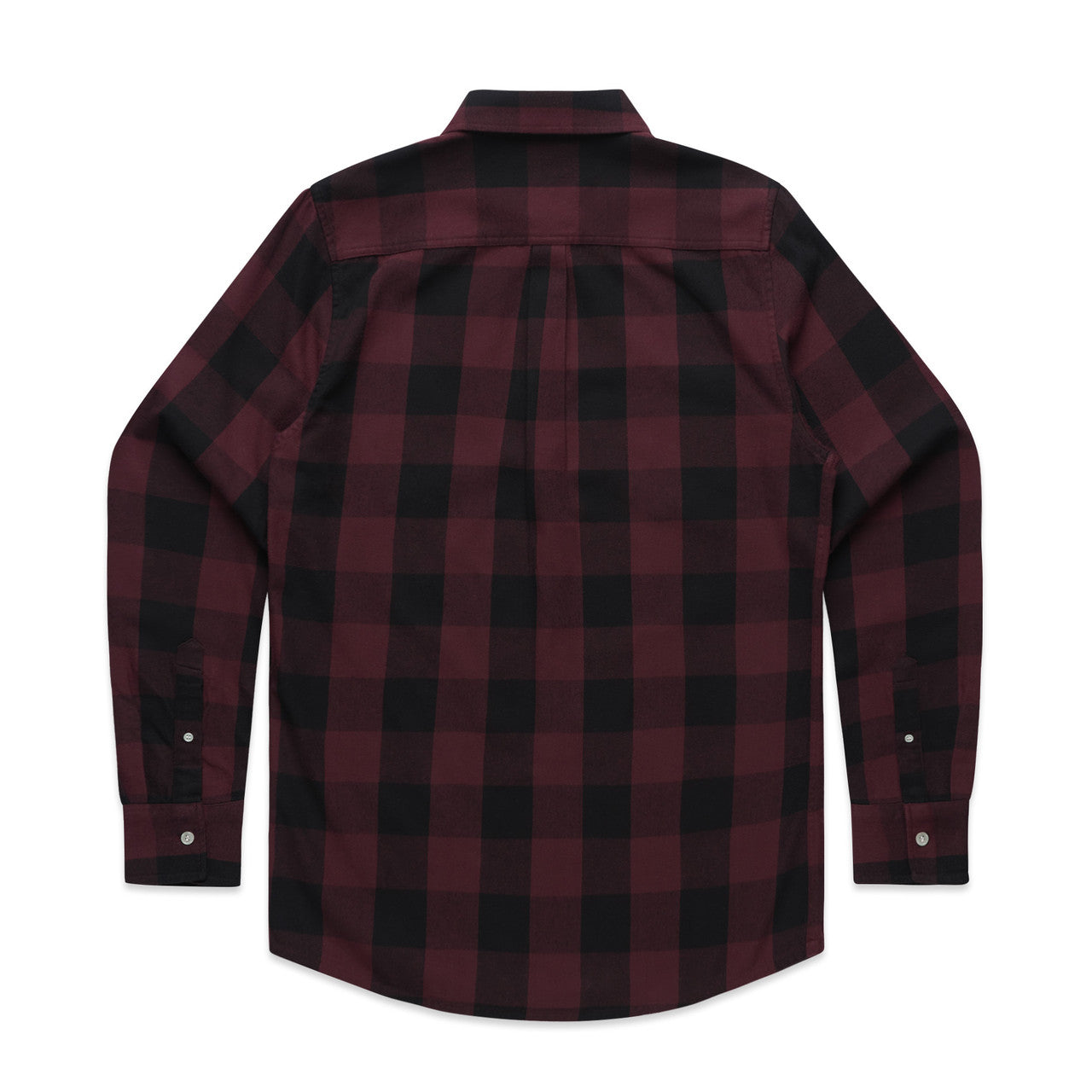 Check Shirt Black/Burgundy - Back