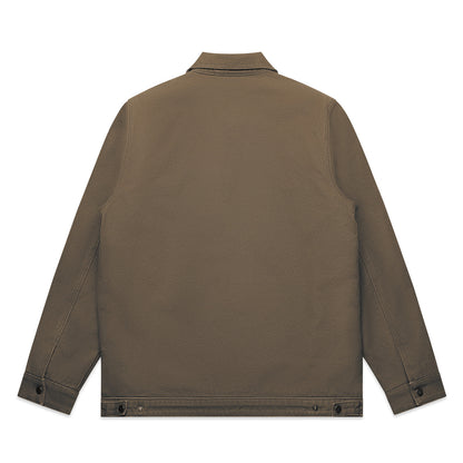 Canvas Heavy Jacket Walnut - Back