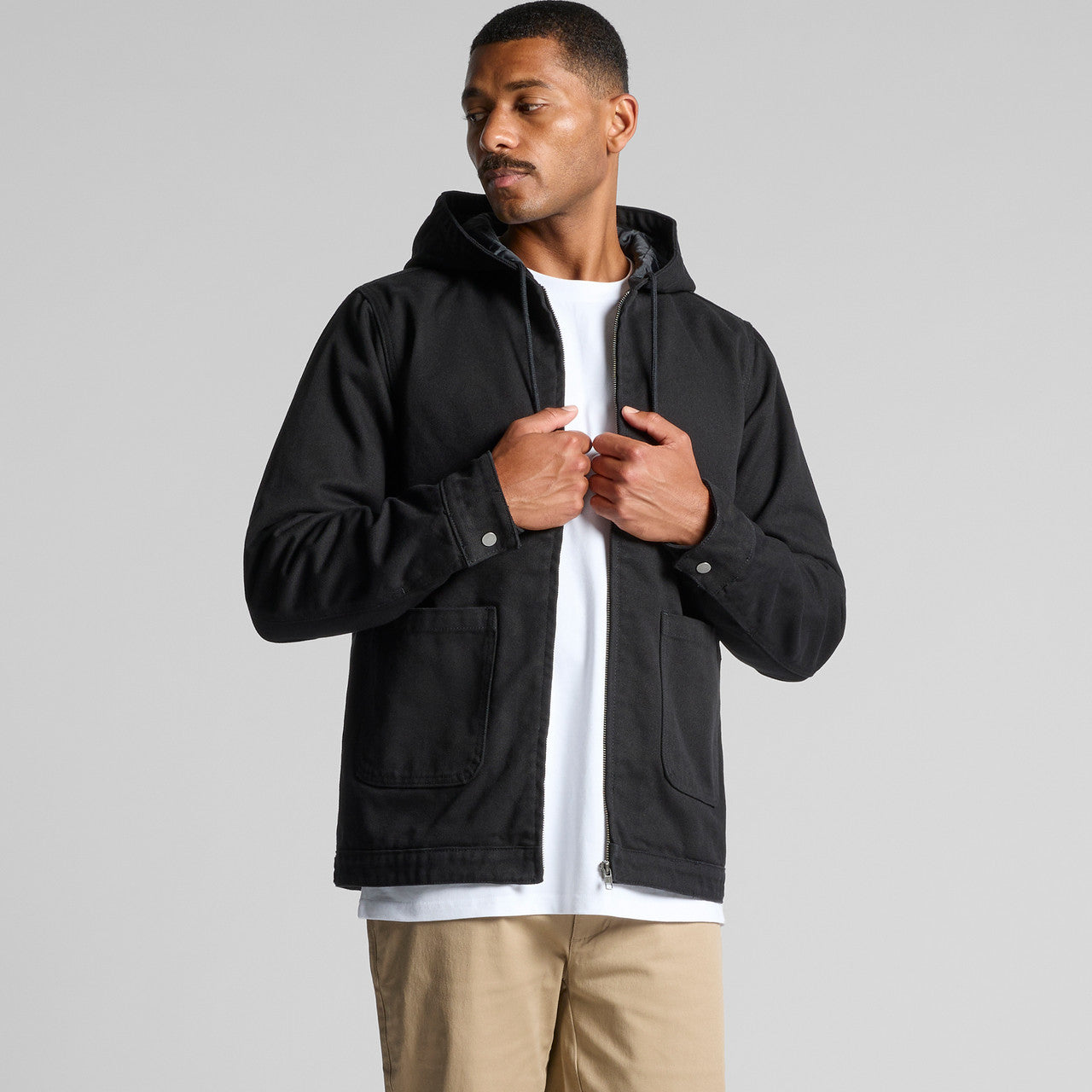 Canvas Heavy Hooded Jacket Back