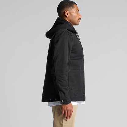 Canvas Heavy Hooded Jacket Side