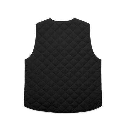 Quilted Vest Black - Back