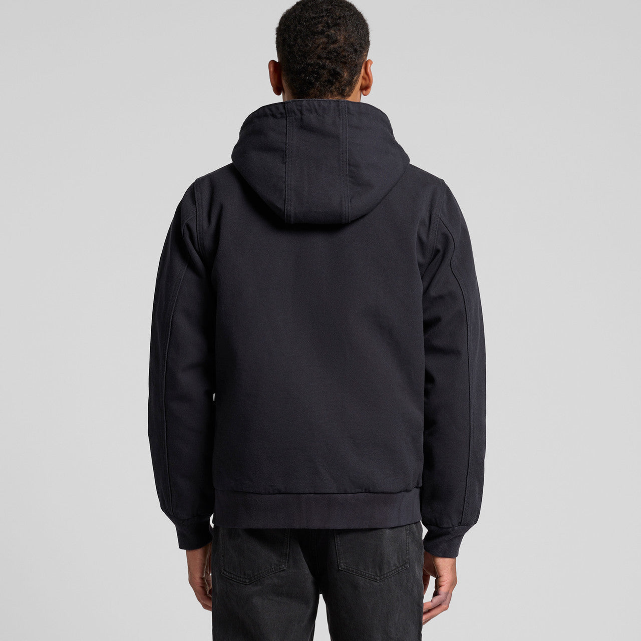 Canvas Bomber Hood Jacket Back