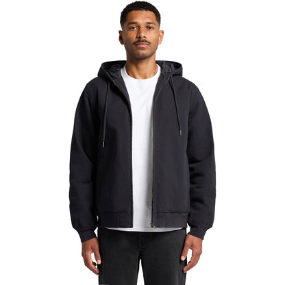 Canvas Bomber Hood Jacket Front