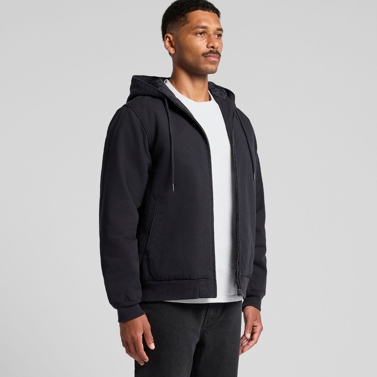 Canvas Bomber Hood Jacket Turn