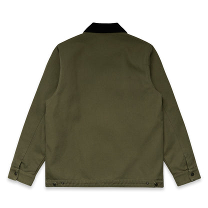Canvas Cord Collar Jacket Army - Back