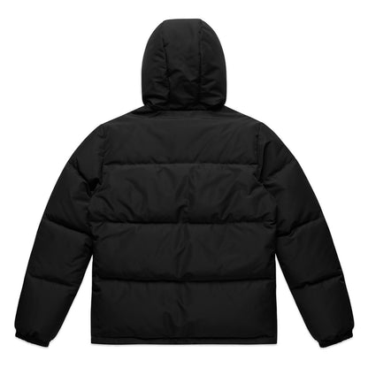 Hooded Puffer Jacket Black - Back