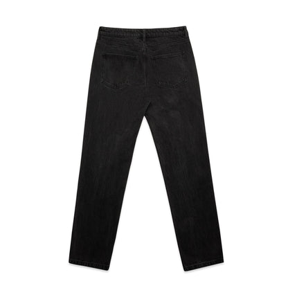 Straight Jeans Washed Black - Back