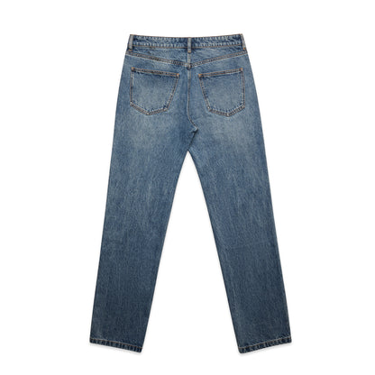 Straight Jeans Washed Blue - Back