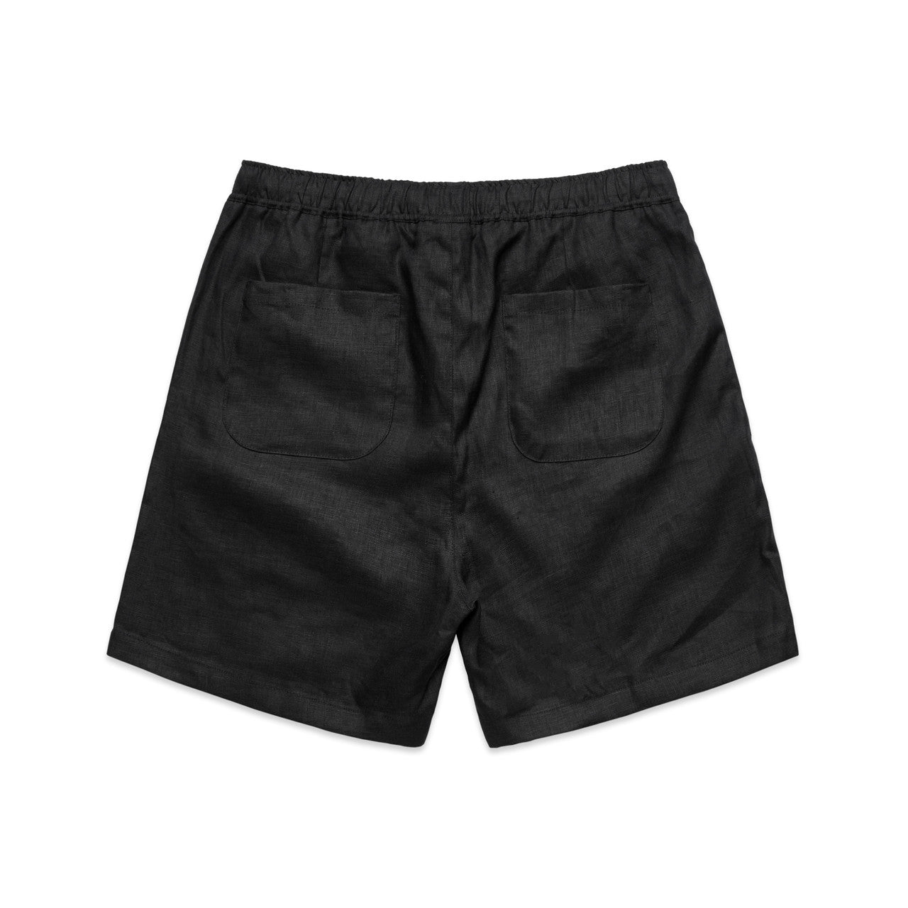 Linen Shorts 18" Black - Back
