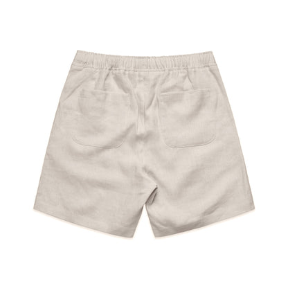 Linen Shorts 18" Natural - Back
