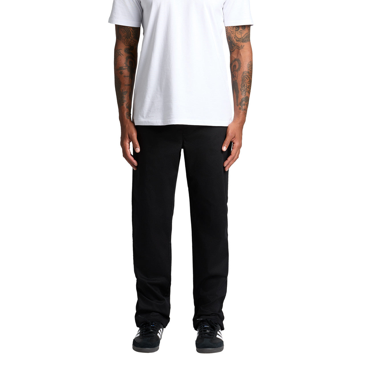 Straight Elastic Pants Front