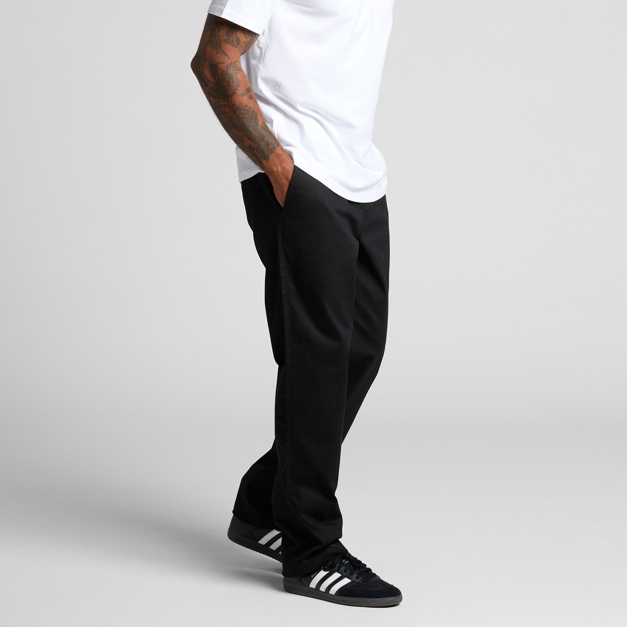 Straight Elastic Pants Back