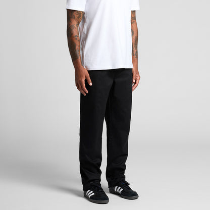 Straight Elastic Pants Turn