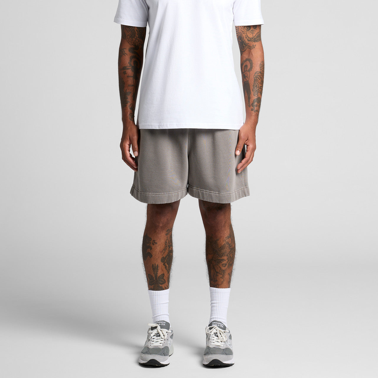 Relax Faded Track Shorts 18" 5939