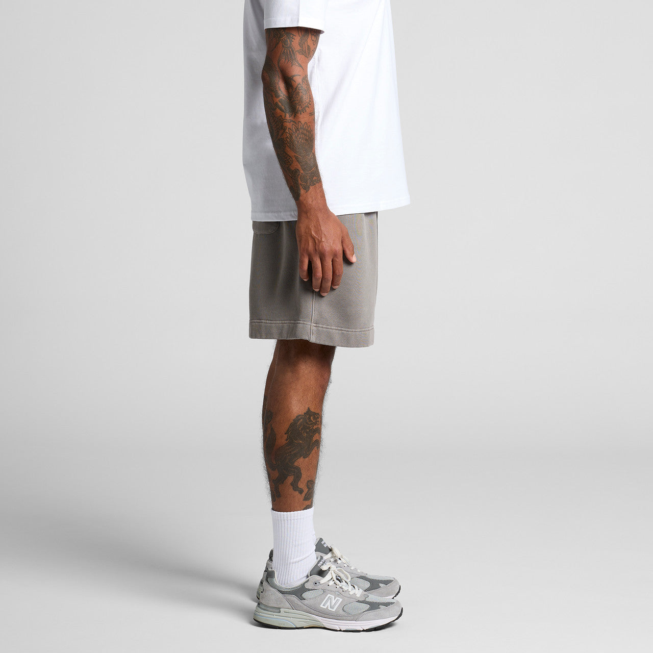 Relax Faded Track Shorts 18" Side