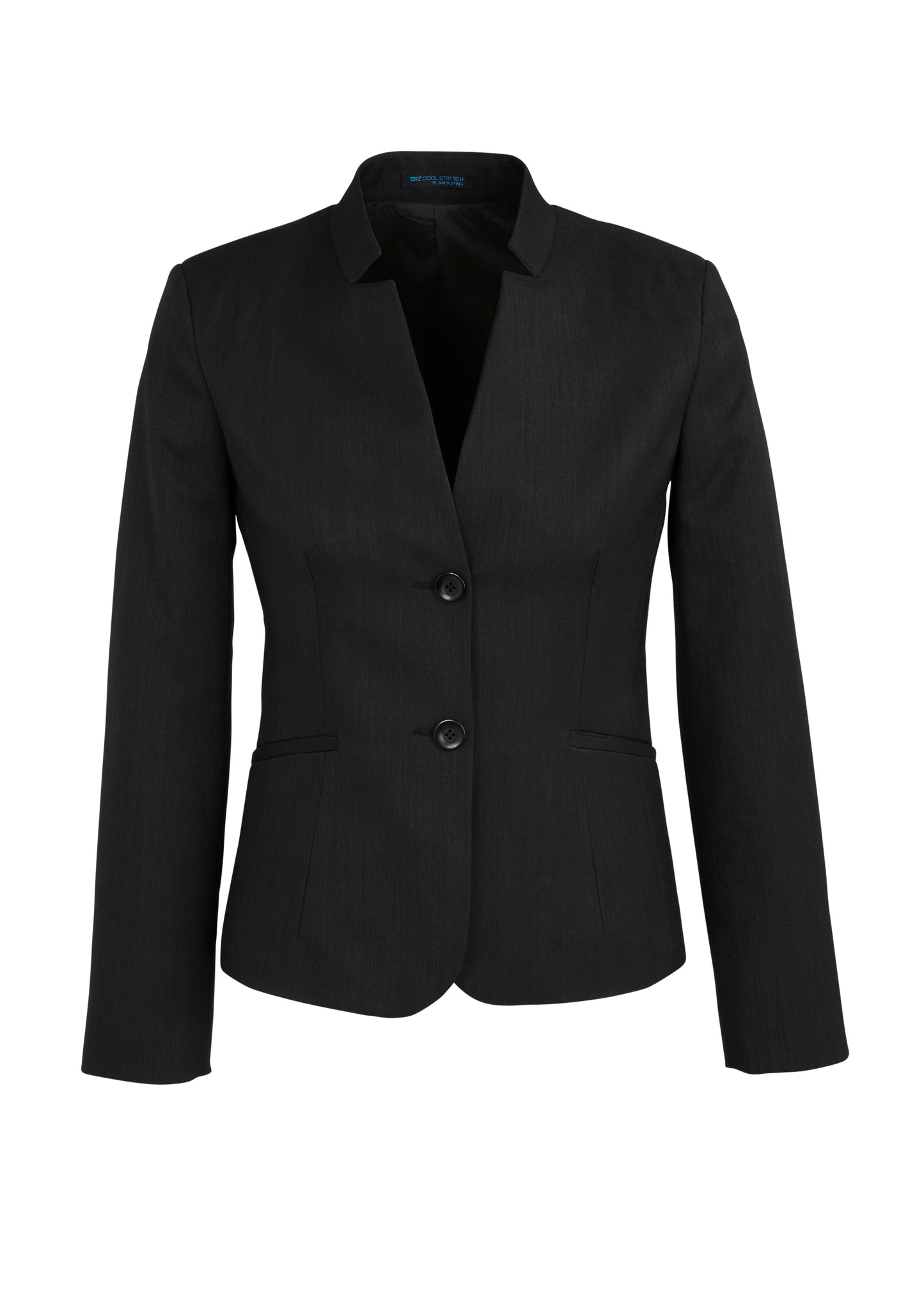Womens Cool Stretch Short Jacket with Reverse Lapel - Black 26