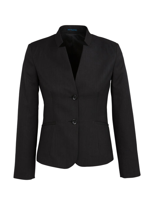 Womens Cool Stretch Short Jacket with Reverse Lapel - Black 26