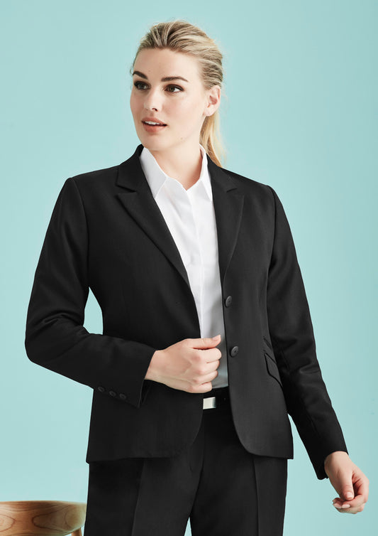 Womens Cool Stretch 2 Button Mid Length Jacket - Black 26