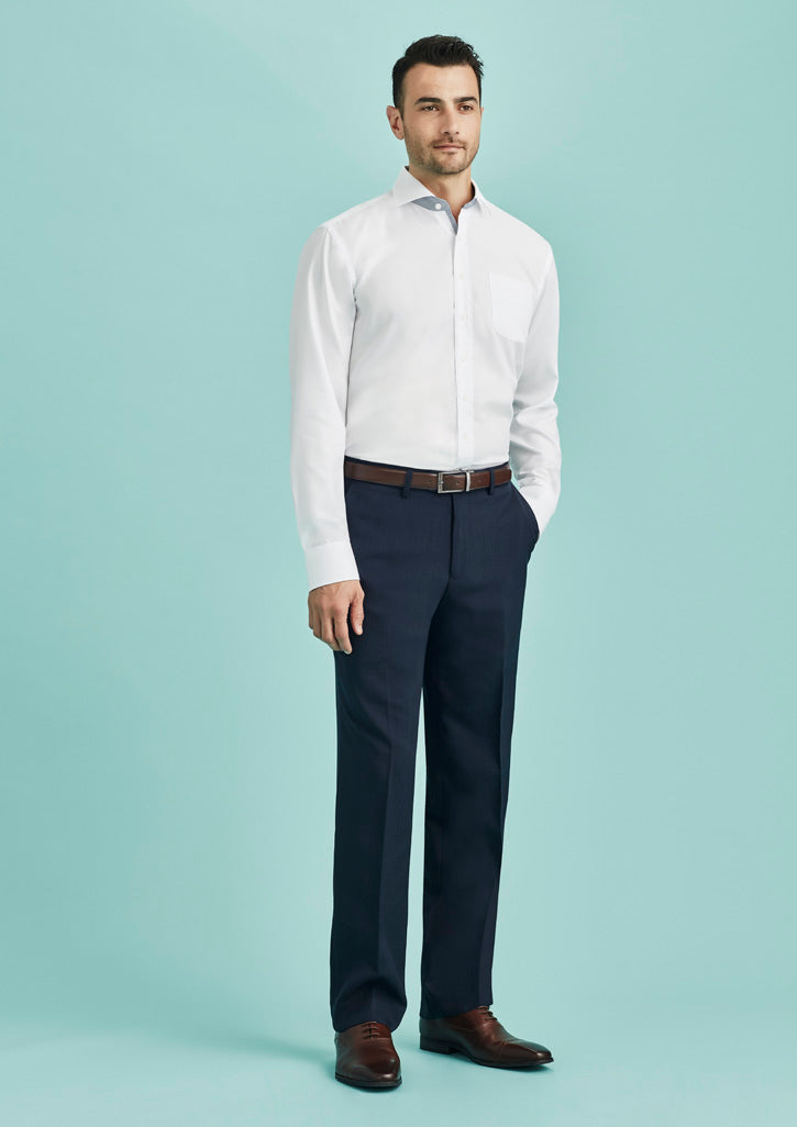 Mens Cool Stretch Flat Front Pant (Regular) - Navy 112