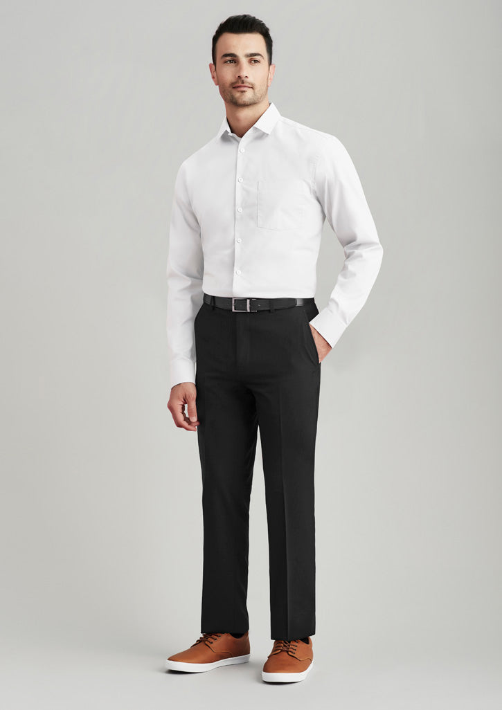 Mens Comfort Wool Stretch Slimline Pant - Black 112