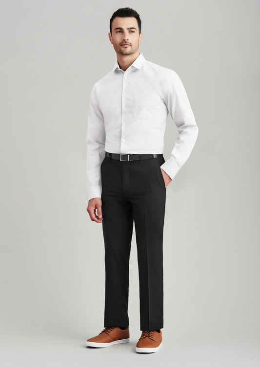 Mens Comfort Wool Stretch Slimline Pant - Black 112