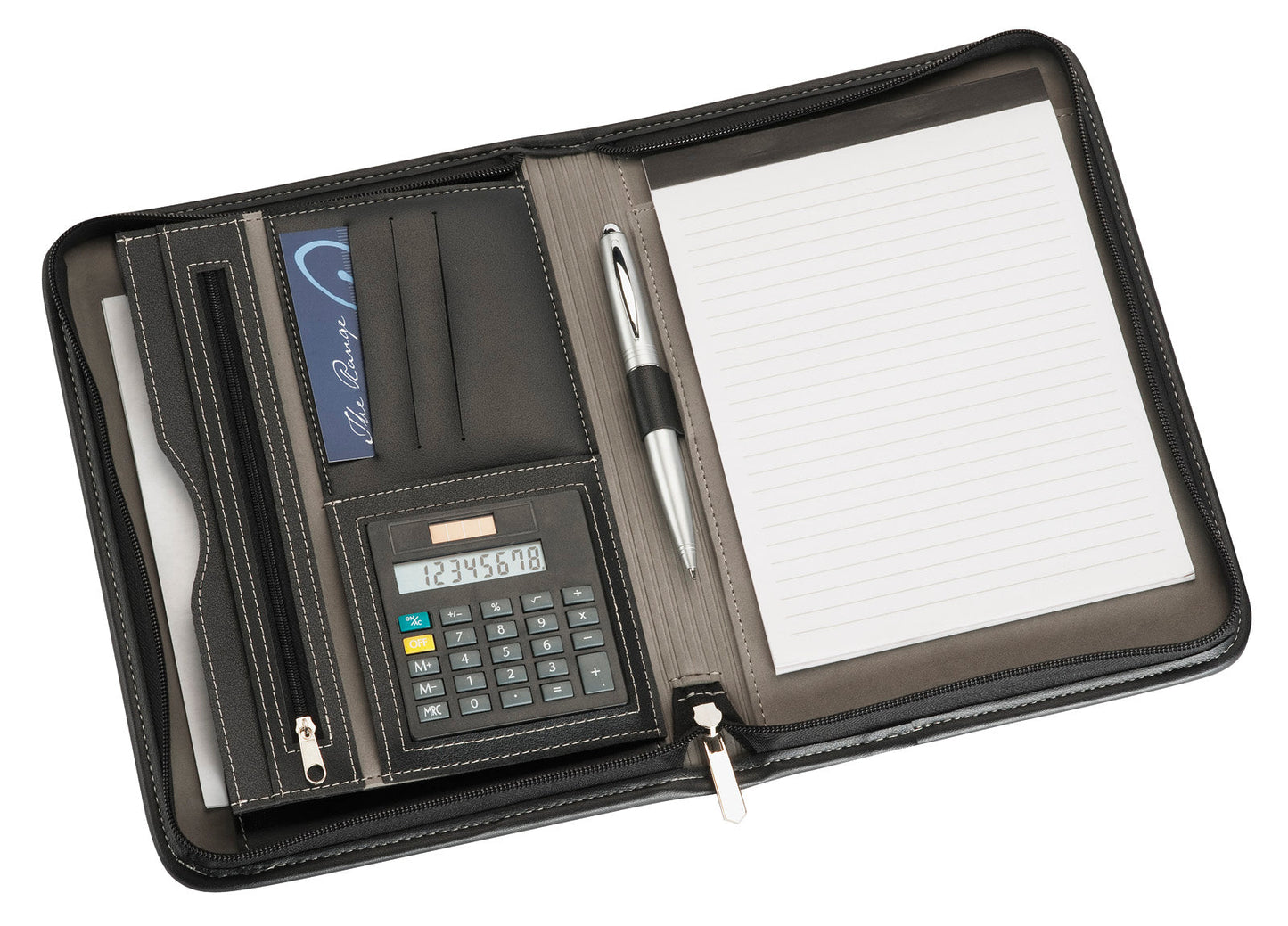 A5 Zippered Compendium with Calculator