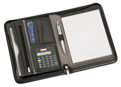 A5 Zippered Compendium with Calculator