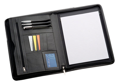 A4 Non-Leather Compendium - Black