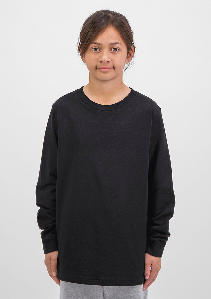 Kids Basis Long Sleeve Tee - Grey Marle 8
