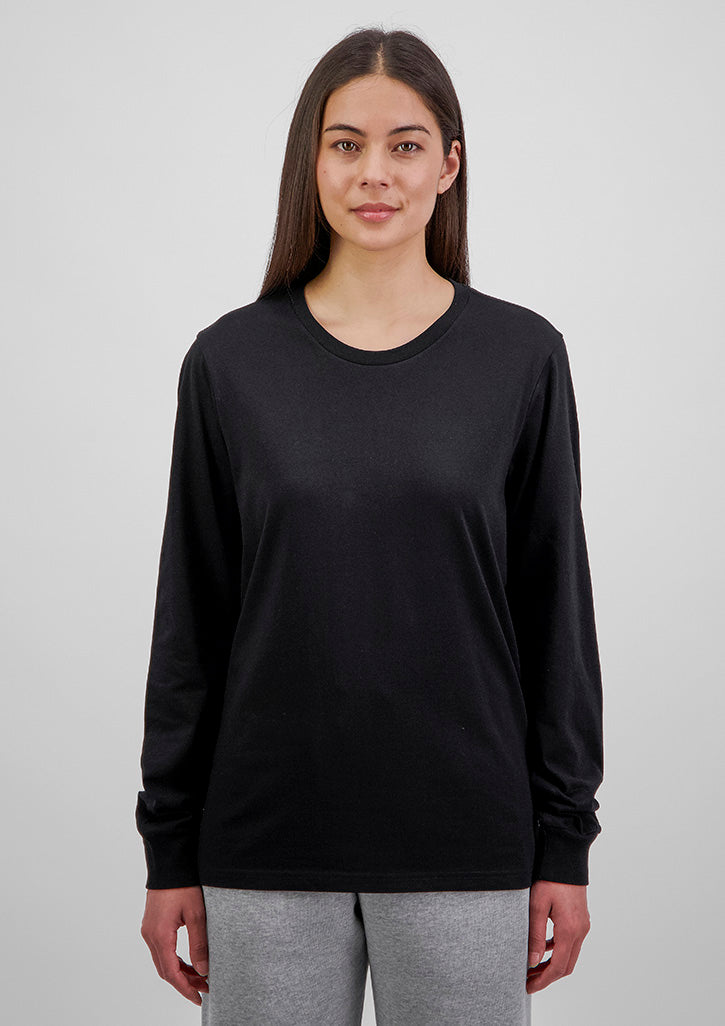 Womens Basis Long Sleeve Tee - Ecru 2XL