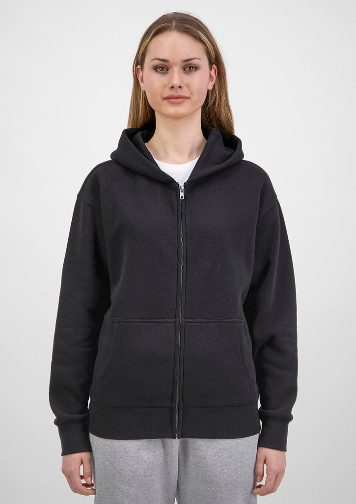 Womens Everyday Zip Hoodie - Black 2XL
