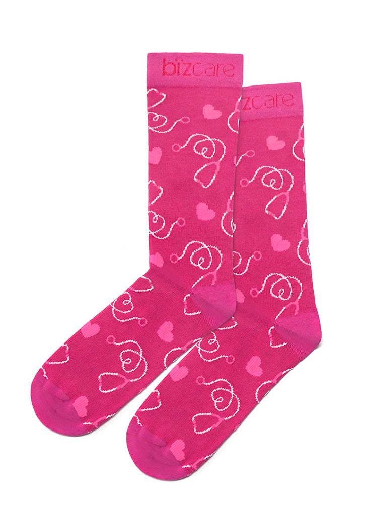 Unisex Pink Happy Feet Comfort Socks - Pink M