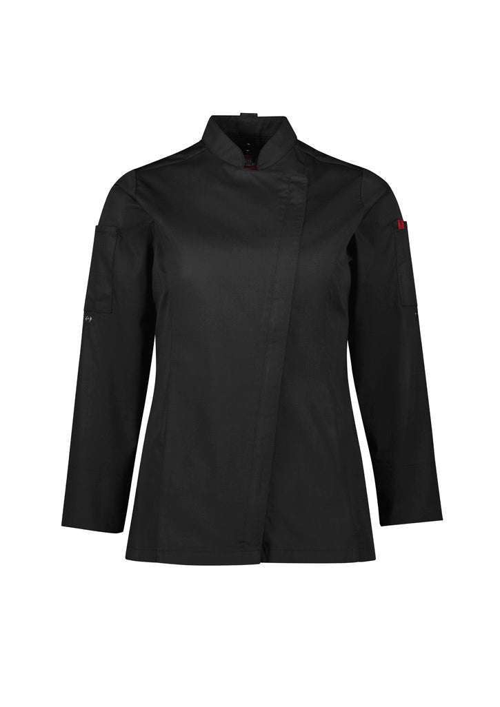 Womens Alfresco Long Sleeve Chef Jacket - Black 2XL