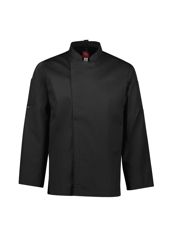 Mens Alfresco Long Sleeve Chef Jacket - Black 4XL