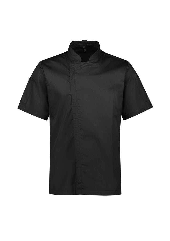 Mens Alfresco Short Sleeve Chef Jacket - Black 4XL